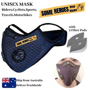 Unisex Cycling Face Mask with Two Breathing Valves | Sports Blue mask for men